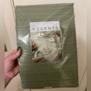 Accents table linens green tablecloth 70 x 84 oblong